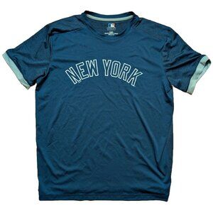 MLB Genuine Merchandise New York Yankees Short Sleeve Shirt Mens Size Large Blue